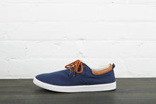 Load image into Gallery viewer, Navy Blue And White Left Shoe SaharaFashion