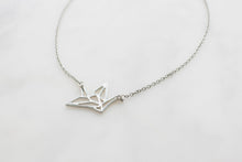 Load image into Gallery viewer, Silver Origami Necklace SaharaFashion